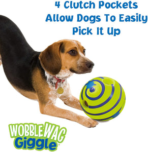 Wobble Wag Giggle Ball, Interactive Dog Toy, Fun Giggle Sounds When Rolled or Shaken, Pets Know Best, As Seen On TV - Ganesa Trading Inc.