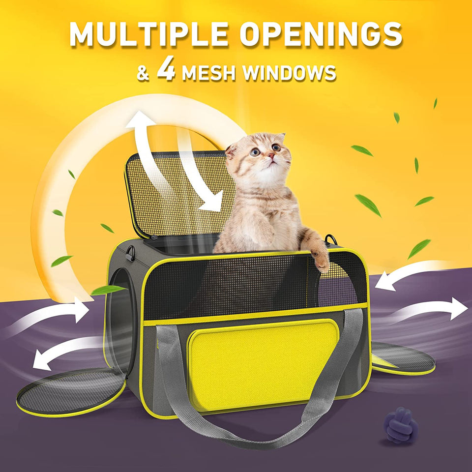 Pet Dog Cat Carrier Bag Soft Sided Comfort Travel Tote Case Airline  Approved US