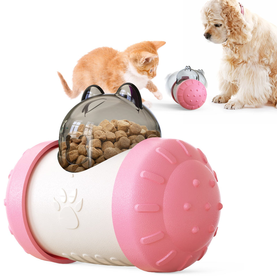 Funny Dog Treat Leaking Toy with Wheel Interactive Toy for Dogs Puppies Cats Pet Products Supplies Accessories - Ganesa Trading Inc.
