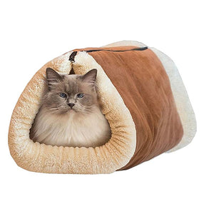 New Comfortable Pet Cat Bed Foldable Snooze Tunnel Mat Winter Warm Cats Dogs Blanket Kennel Crate Cage Shack House Pets Supplies - Ganesa Trading Inc.