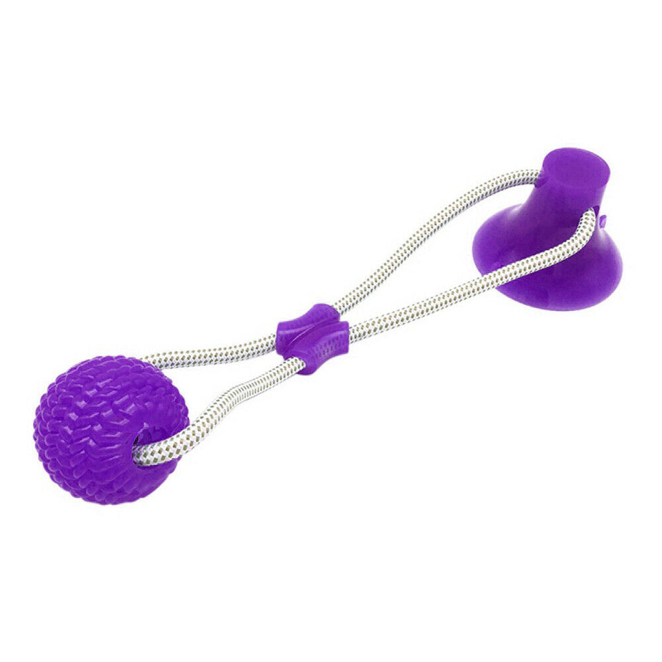 Multifunction Pet Molar Bite Dog Toys Rubber Chew Ball Cleaning Teeth Safe Elasticity TPR Soft Puppy Suction Cup Biting Dog Toy - Ganesa Trading Inc.