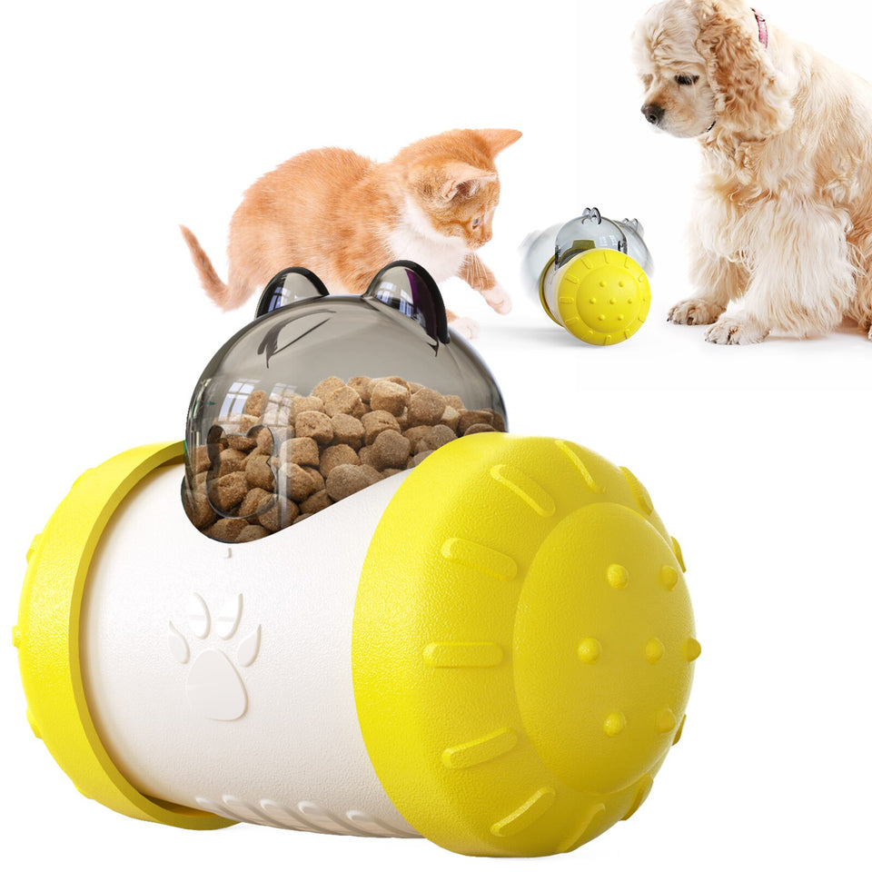 Funny Dog Treat Leaking Toy with Wheel Interactive Toy for Dogs Puppies Cats Pet Products Supplies Accessories - Ganesa Trading Inc.