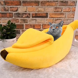 Funny Banana Cat Bed House Cute Cozy Cat Mat Beds Warm Durable Portable Pet Basket Kennel Dog Cushion Cat Supplies Multicolor - Ganesa Trading Inc.