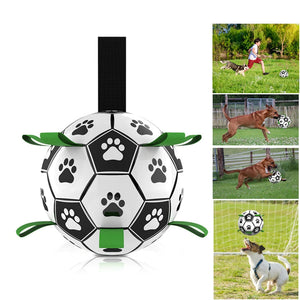 Dog Toys Interactive Pet Football Toys with Grab Tabs Dog Outdoor training Soccer Pet Bite Chew Balls for Dog accessories - Ganesa Trading Inc.