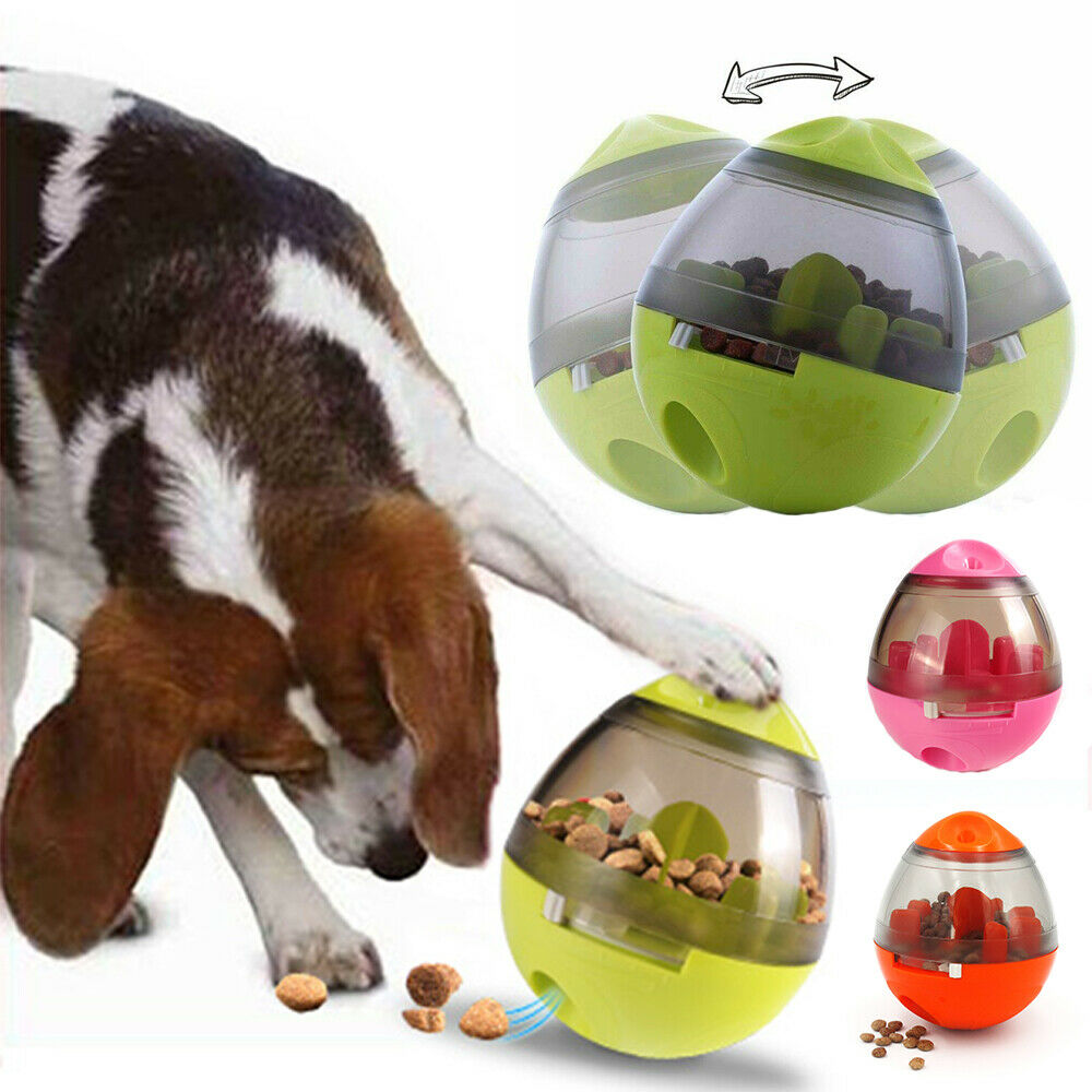 Pet Dog Treat Dispensing Toy Interactive Dogs Tumbler Food Leaking