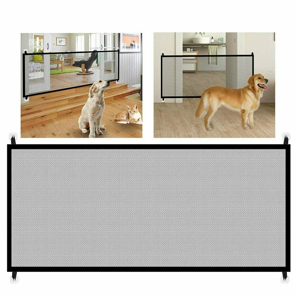 Pet Dog Fence Gate Safe Guard Safety Enclosure Dog Fences Dog Gate The Ingenious Mesh Magic Pet Gate Pet Supplies Dropshipping - Ganesa Trading Inc.