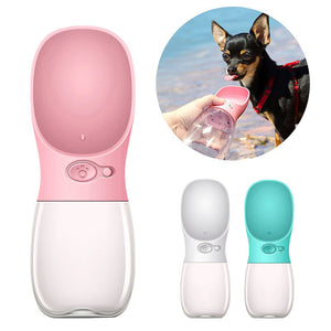 350/550ML Portable Pet Dog Water Bottle For Small Large Dogs Travel Puppy Cat Drinking Bowl Bulldog Water Dispenser Feeder - Ganesa Trading Inc.